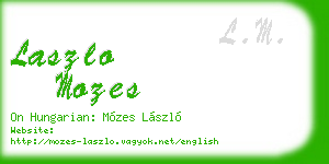 laszlo mozes business card